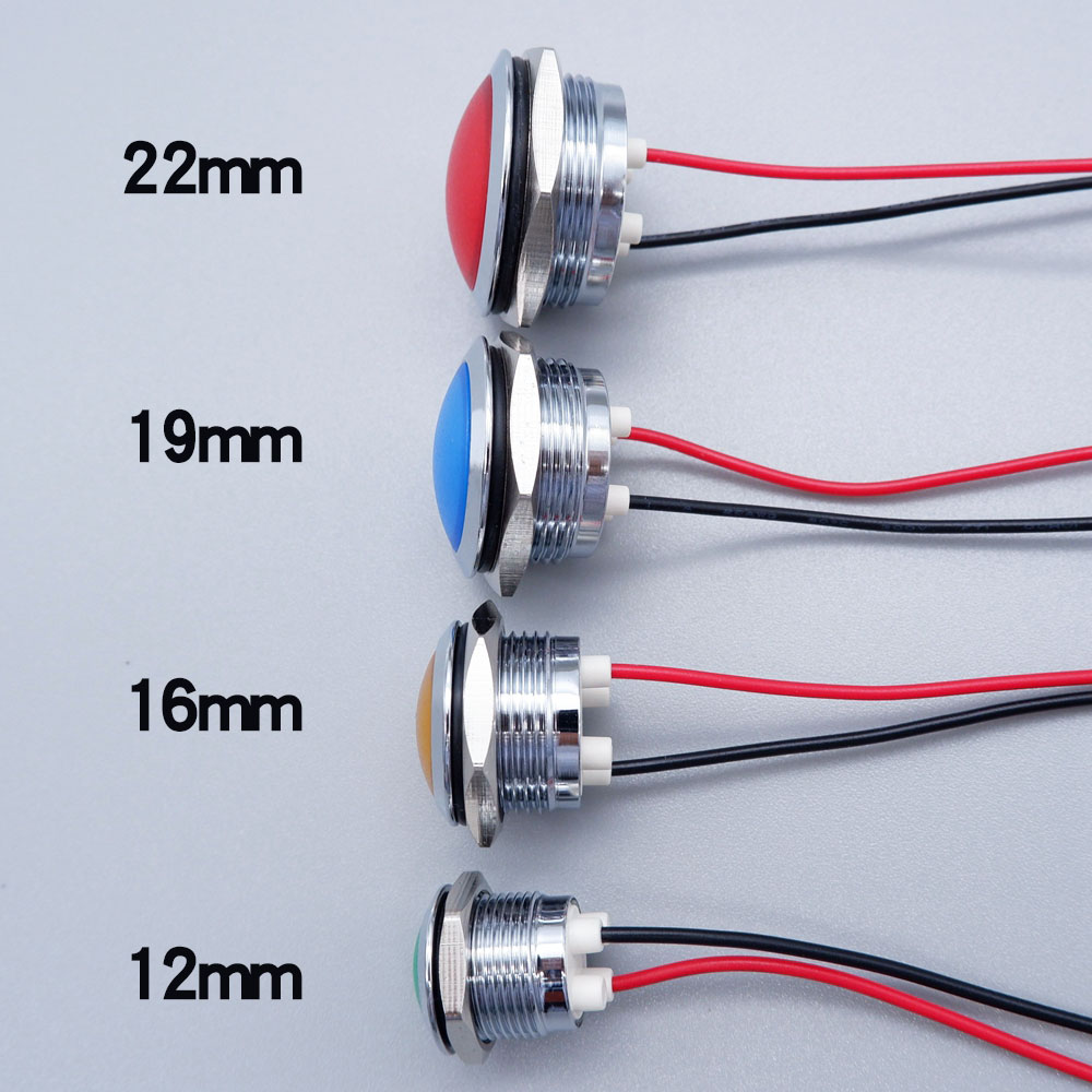 Indicateur LED en métal 12mm 1 - Signal Panel Orange avis et prix